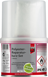 Reparatursat 250g Polyesterharz Harz Reparatur Set mit Härter und Glasfasermatte 